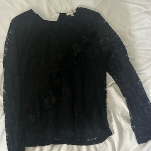 Persaya Black Lace Blouse